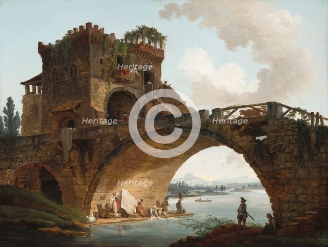 The Ponte Salario, c. 1775. Creator: Hubert Robert.