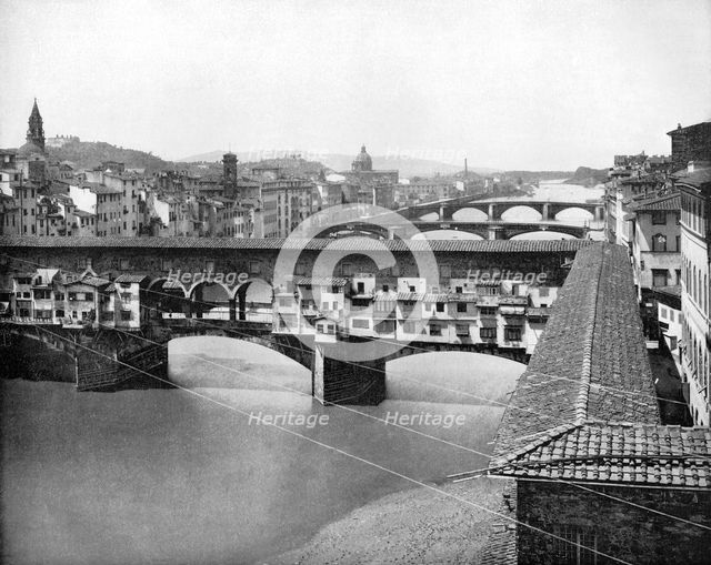 The Ponte Vecchio, Florence, Italy, 1893.Artist: John L Stoddard