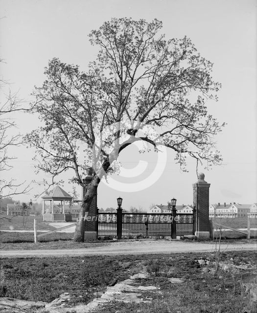 The Post gate, Fort Oglethorpe, Chicamauga [i.e. Chickamauga-Chattanooga National...., c1900-1910. Creator: Unknown.