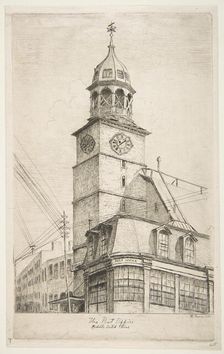 The Post Office, Middle Dutch Church (from Scenes of Old New York), 1870. Creator: Henry Farrer