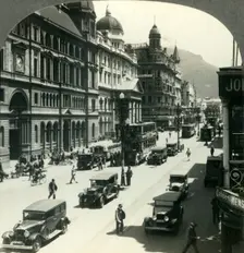 The Post Office and Curb Flower Market, Adderley Street, Cape Town, South Africa c1930s. Creator: Unknown