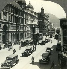 The Post Office and Curb Flower Market, Adderley Street, Cape Town, South Africa c1930s. Creator: Unknown
