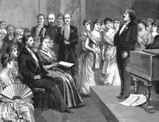 'The Post Office Jubilee Conversazione, Mr Sims Reeves singing 1890. Creator: Unknown