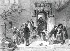 The Post-Office - painted by F. Goodall, 1850. Creator: Unknown