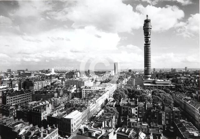 "	The Post Office Tower during construction, London, between 1961 and 1967.  Creator: Property Services Agency.