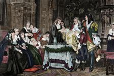 The posthumous baptism, 1884. Creator: M. Michael