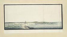 The postmaster’s house on Robben Island, seen from the sea, c.1777. Creators: Robert Jacob Gordon, Johannes Schumacher