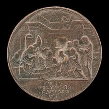 The Pope in Audience [reverse], probably 1482. Creator: Vittore Gambello