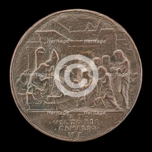 The Pope in Audience [reverse], probably 1482. Creator: Vittore Gambello.