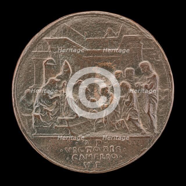 The Pope in Audience [reverse], probably 1482. Creator: Vittore Gambello.