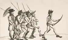 The Pope's Advance Guard or the "Incroyable" in Rome (Avant garde du pape, ou..., late 18th century. Creator: Anon