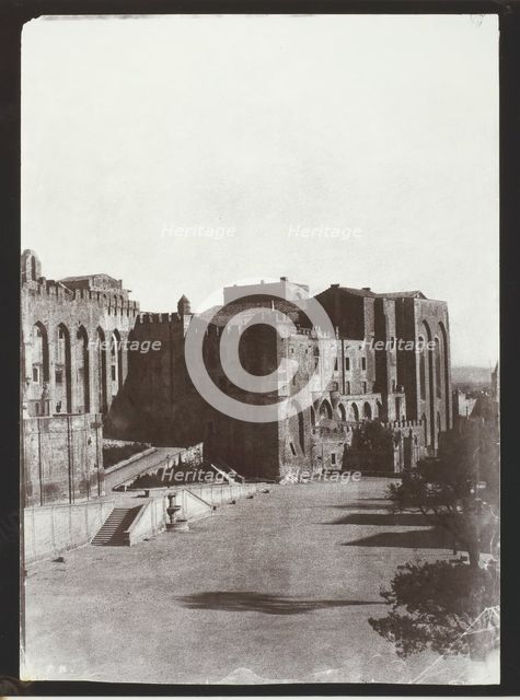 The Pope's Palace, Avignon, c. 1851, printed 1970. Creator: Charles Nègre.