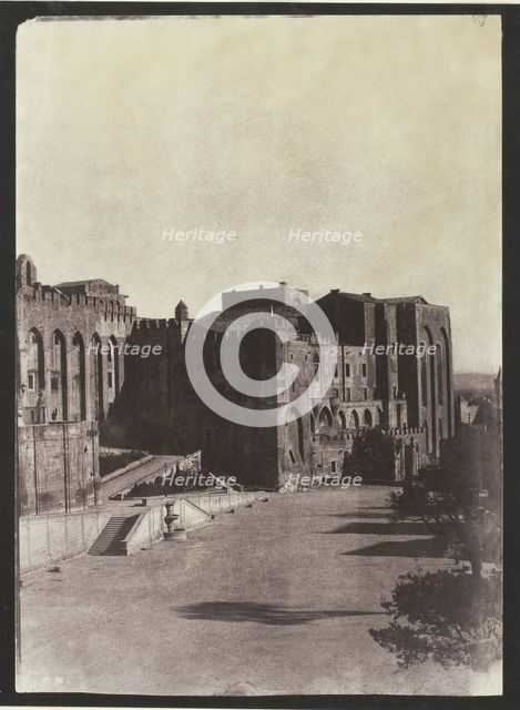The Pope's Palace, Avignon, c. 1851, printed 1970. Creator: Charles Nègre.