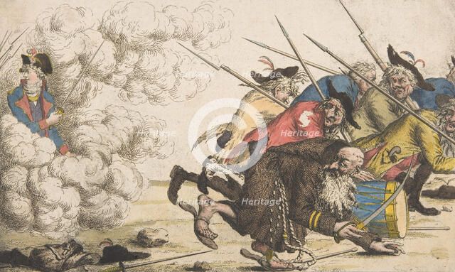 The Pope's Rear Guard or the Fright of the Reverend Father Corporal (Arrière ..., late 18th century. Creator: Anon.