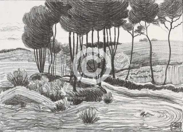 The Poplars, 1893-1894. Creator: Robert Polhill Bevan.
