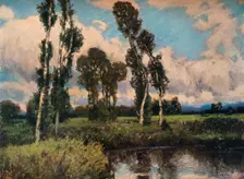 The Poplars c1910. Artist: Ferdinand Engelmuller