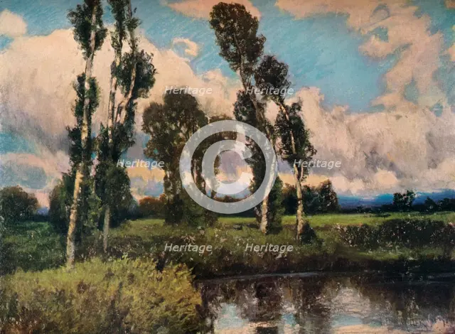 'The Poplars', c1910. Artist: Ferdinand Engelmuller.