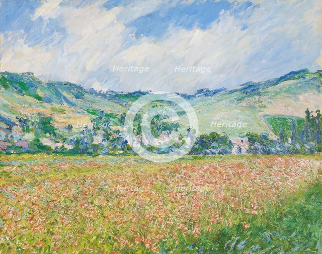 The Poppy Field near Giverny, 1885. Creator: Claude Monet.