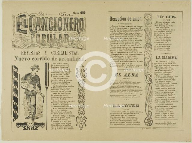 The Popular Songbook, no. 6, n.d. Creator: José Guadalupe Posada.