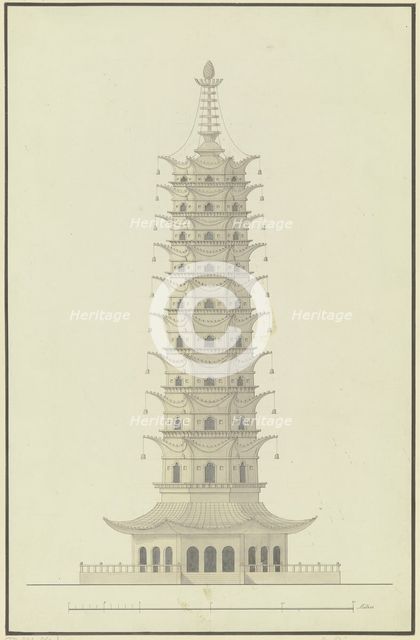 The porcelain tower, 19th century. Creator: Gustav Rügemer.