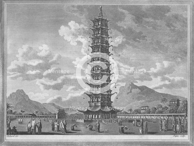 'The Porcelain Pagoda, At Nankin in China', 1793. Artist: William Angus.