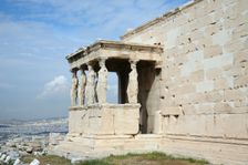 The Porch of the Maidens, the Erechtheion, The Acropolis, Athens, Greece. Creator: Samuel Magal