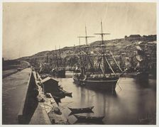 The Port and City of Sète-Mediterranean (Port et Ville de Sète-Mediterranée), 1857. Creator: Gustave Le Gray