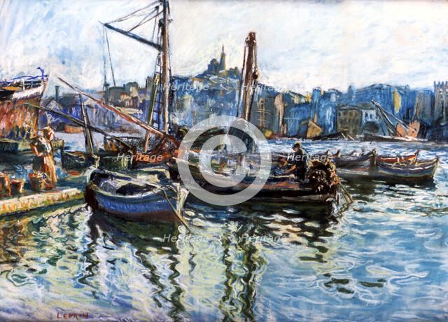 'The Port at Marseille', c1920. Artist: Marcel Leprin