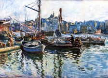 The Port at Marseille c1920. Artist: Marcel Leprin