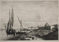 The Port at San Remo, 1878. Creator: Adolphe Appian (French, 1818-1898)