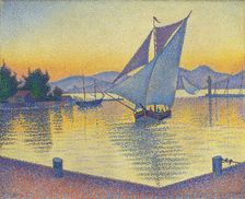 The Port at sunset, Opus 236 (Saint-Tropez) , 1892. Creator: Signac, Paul (1863-1935)