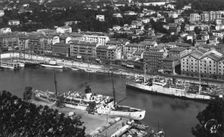 The port from Mont Boron, Nice, France, early 20th century