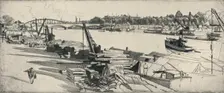 The Port Henri IV 1915. Artist: Raymond Ray-Jones
