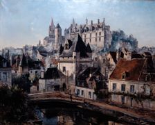 The Port of Cordelieres and Castle Loches 1891. Artist: Emmanuel Lansyer