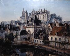 The Port of Cordelieres and Castle Loches 1891. Artist: Emmanuel Lansyer
