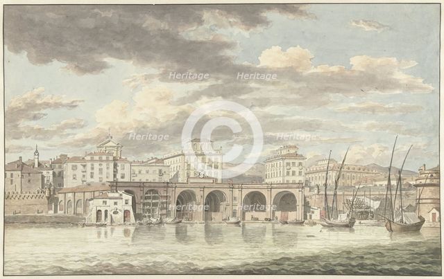 The Port of Civitavecchia, 1779. Creator: Jean Grandjean.