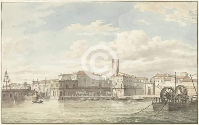 The Port of Civitavecchia, 1779. Creator: Jean Grandjean.