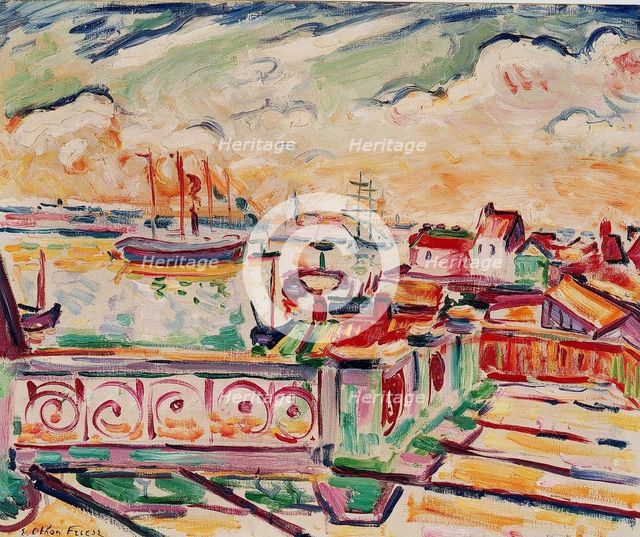 The port of Antwerp, 1906. Creator: Othon Friesz.