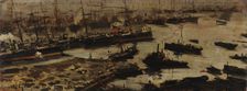 The port of Genoa, 1883. Creator: Mariani, Pompeo (1857-1927)