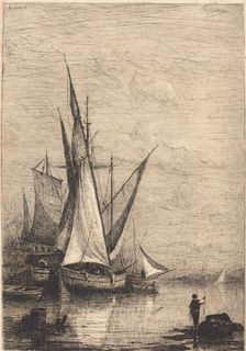The Port of Genoa, c. 1877. Creator: Adolphe Appian