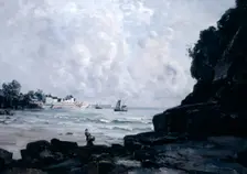 The Port of Douarnenez 1884. Artist: Emmanuel Lansyer