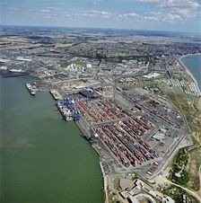 The Port of Felixstowe, Suffolk, 1997. Artist: Aerofilms