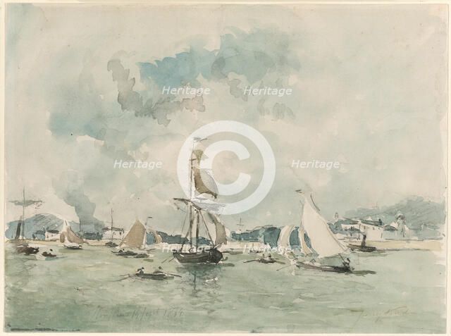 The Port of Honfleur, September 14, 1864. Creator: Johan Barthold Jongkind.