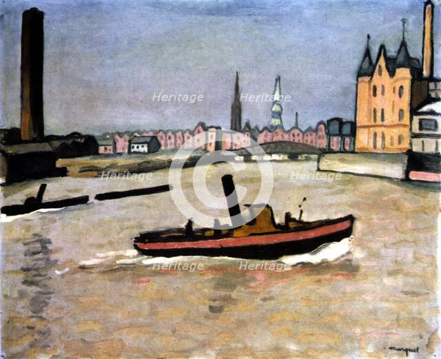'The Port of Hamburg', 1909. Artist: Albert Marquet
