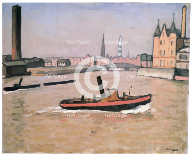 'The Port of Hamburg', 1909.  Artist: Albert Marquet