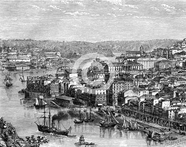 The port of Lisbon, Portugal, 19th century. Artist: Catenacci