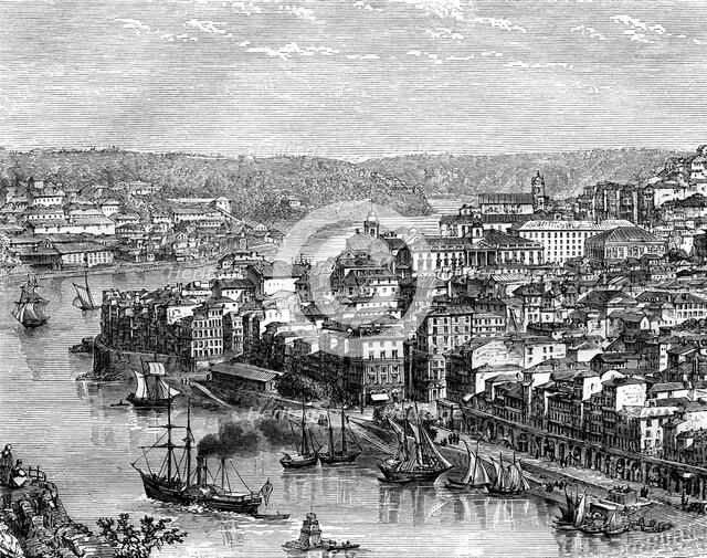 The port of Lisbon, Portugal, 19th century. Artist: Catenacci