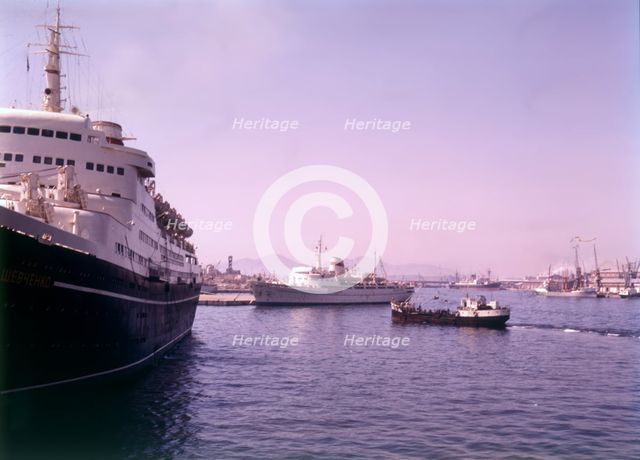 The port of Piraeus, Athens, Greece, c1955. Creator: Arthur Charles Kirby Ware.