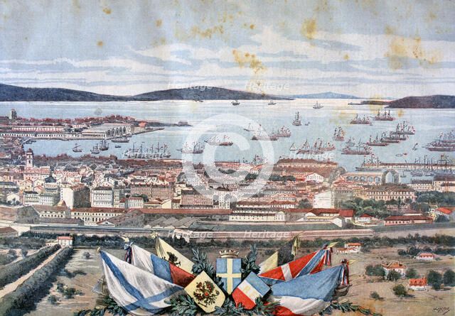 The port of Toulon, 1893. Artist: Henri Meyer