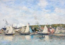 The port of Trouville, 1893. Creator: Boudin, Eugène-Louis (1824-1898)